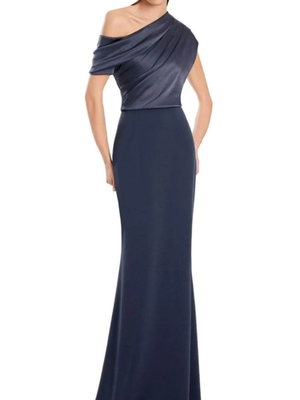 NWT Alexander by Daymor 3083S25 One-Shoulder Mother of Bride Graphite size 10